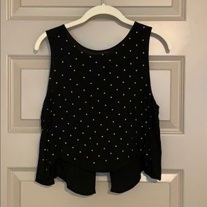 Open Back Tank with Gold Studs